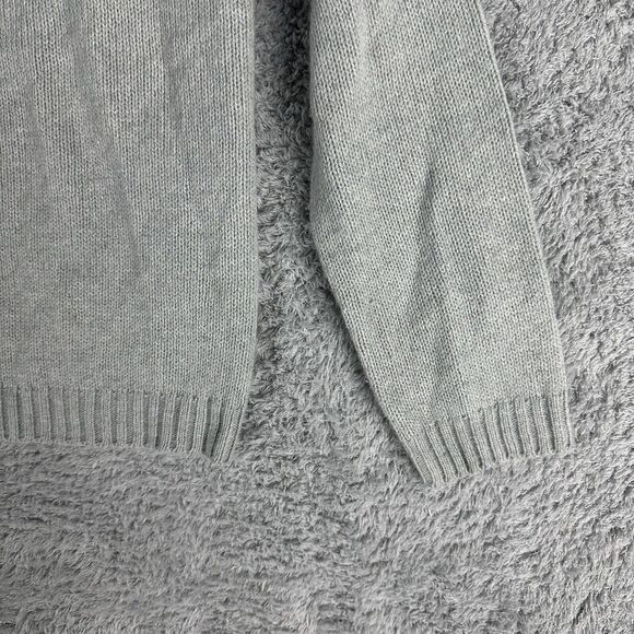 Woolrich Women's Cozy Ribbed Cable Knit Sweater M Grey Light Blue Wool Cashmere - Picture 5 of 16